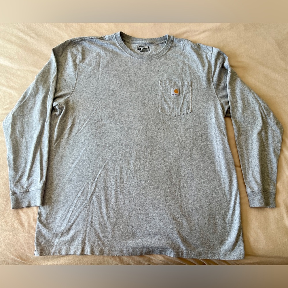 Carhartt Heather Gray Long Sleeve Men's Tee